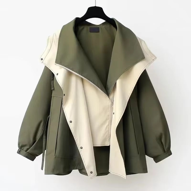 WW | Jacke mit Kapuze Übergröße Herbstjacke Damenjacke