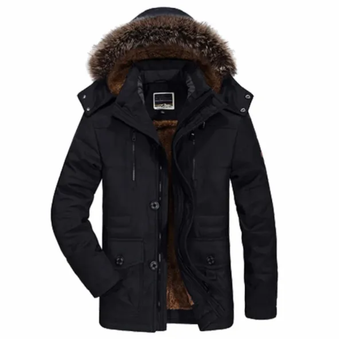 WW | Warme Winterparka für Männer mit Kapuze Reißverschluss