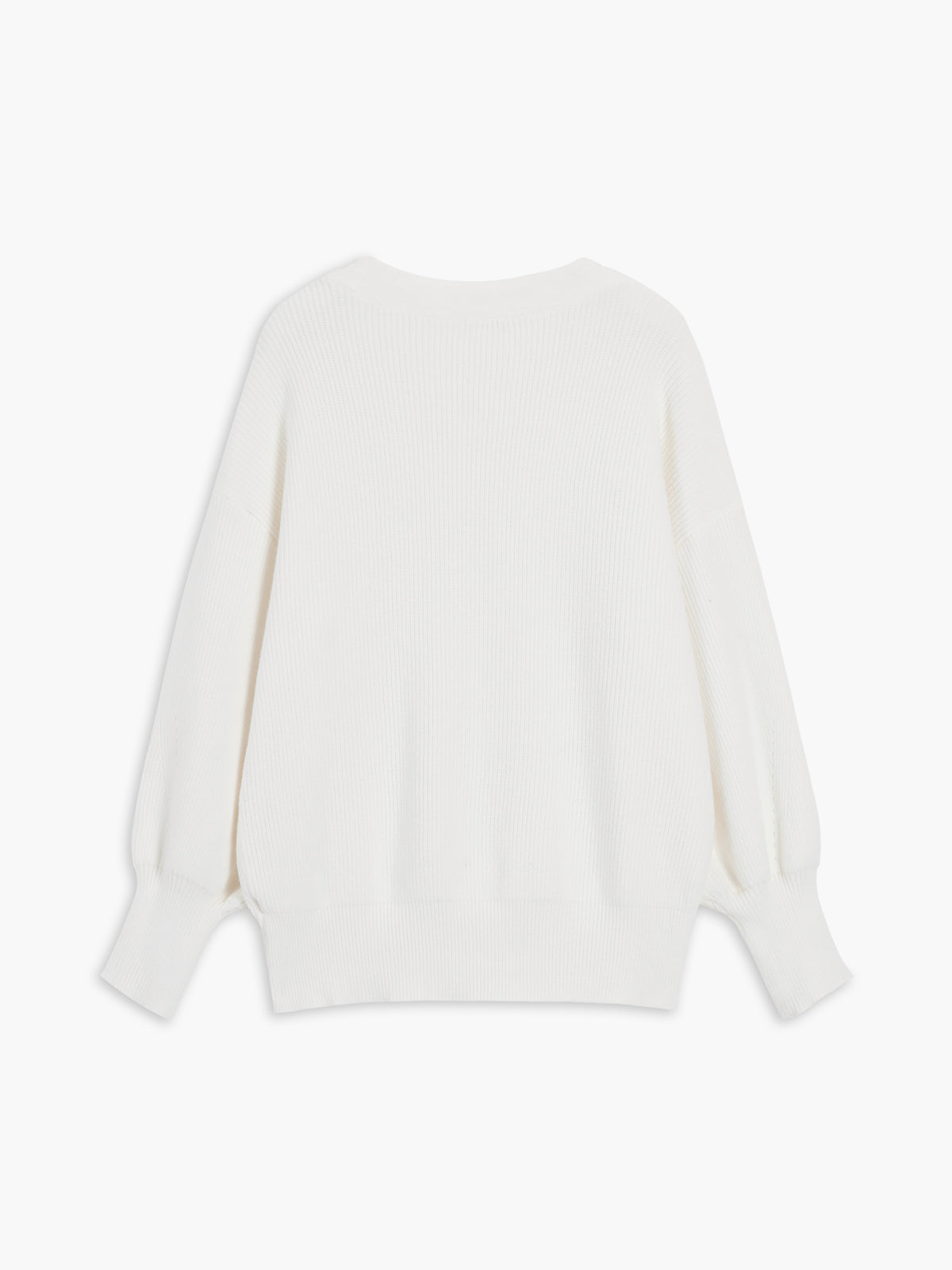 WW | Damen Übergroßer Strickcardigan mit V-Ausschnitt und Knopfverschluss