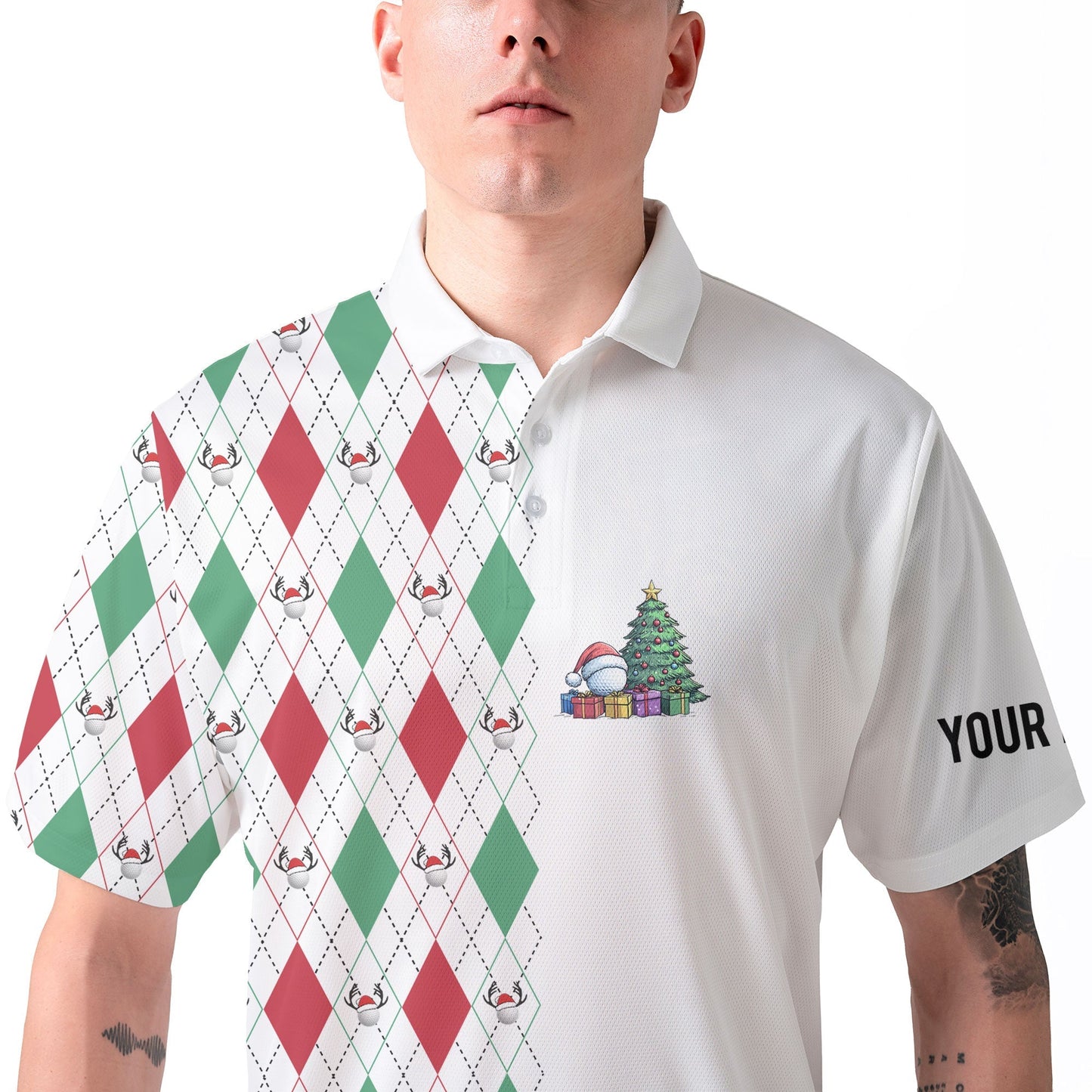 WW | Personalisierte Weihnachtsgeschenk Für Golfer Herren Poloshirt