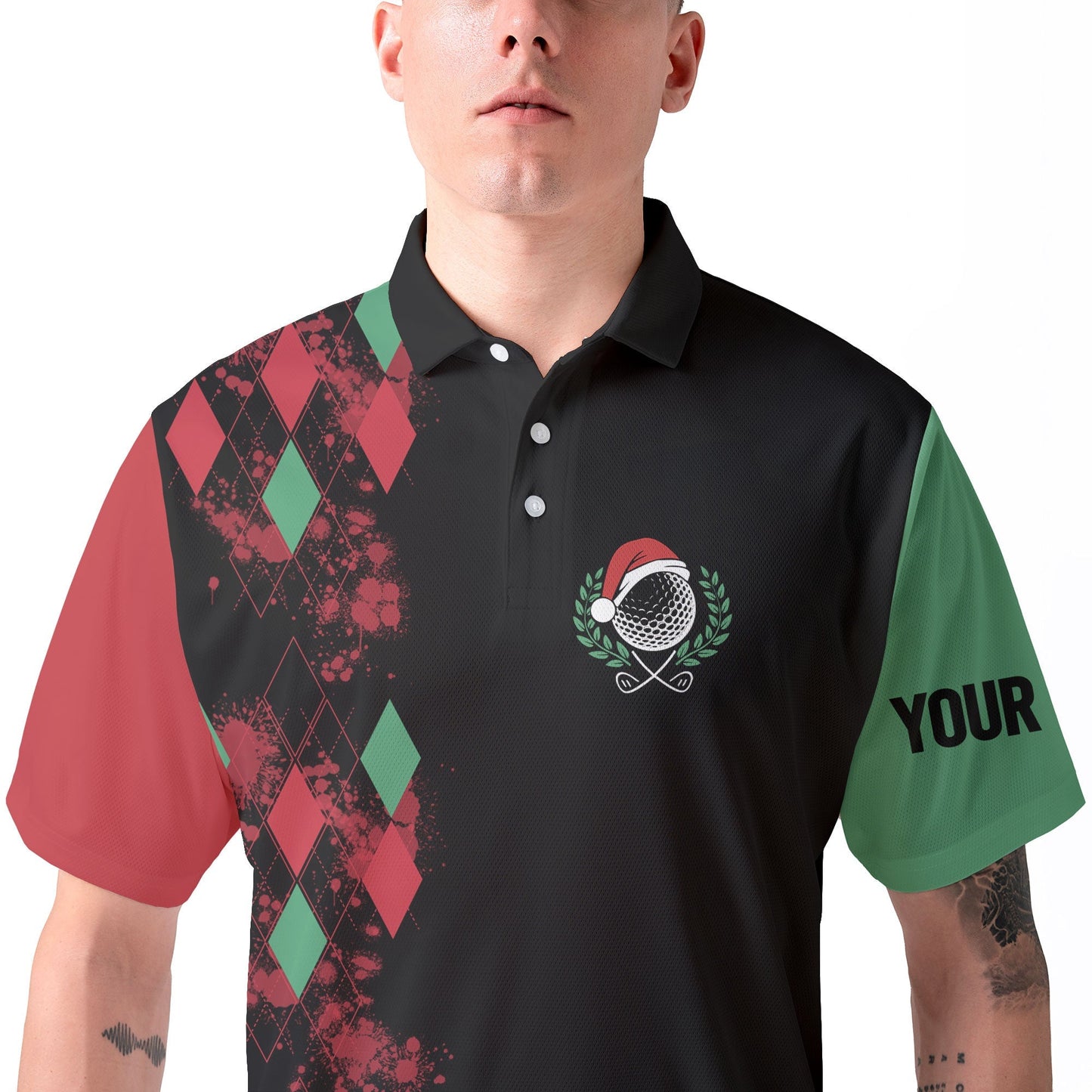 WW | Personalisierte Weihnachtsmann Golfhemden für Männer