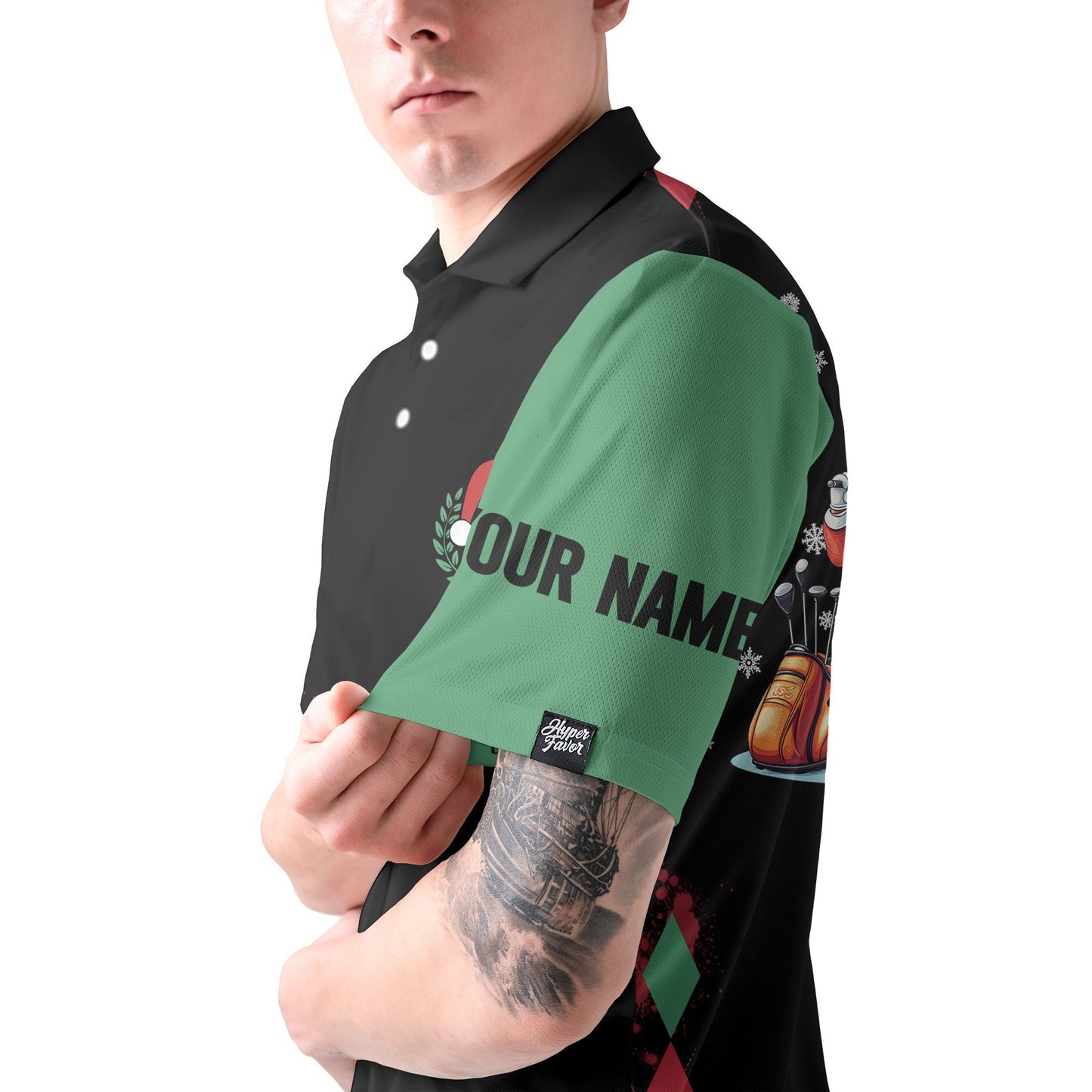 WW | Personalisierte Weihnachtsmann Golfhemden für Männer