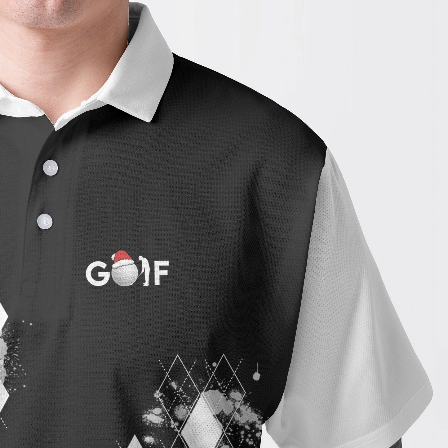 WW | Personalisierte Weihnachts-Schneemann Golfer Männer Polo-Shirt