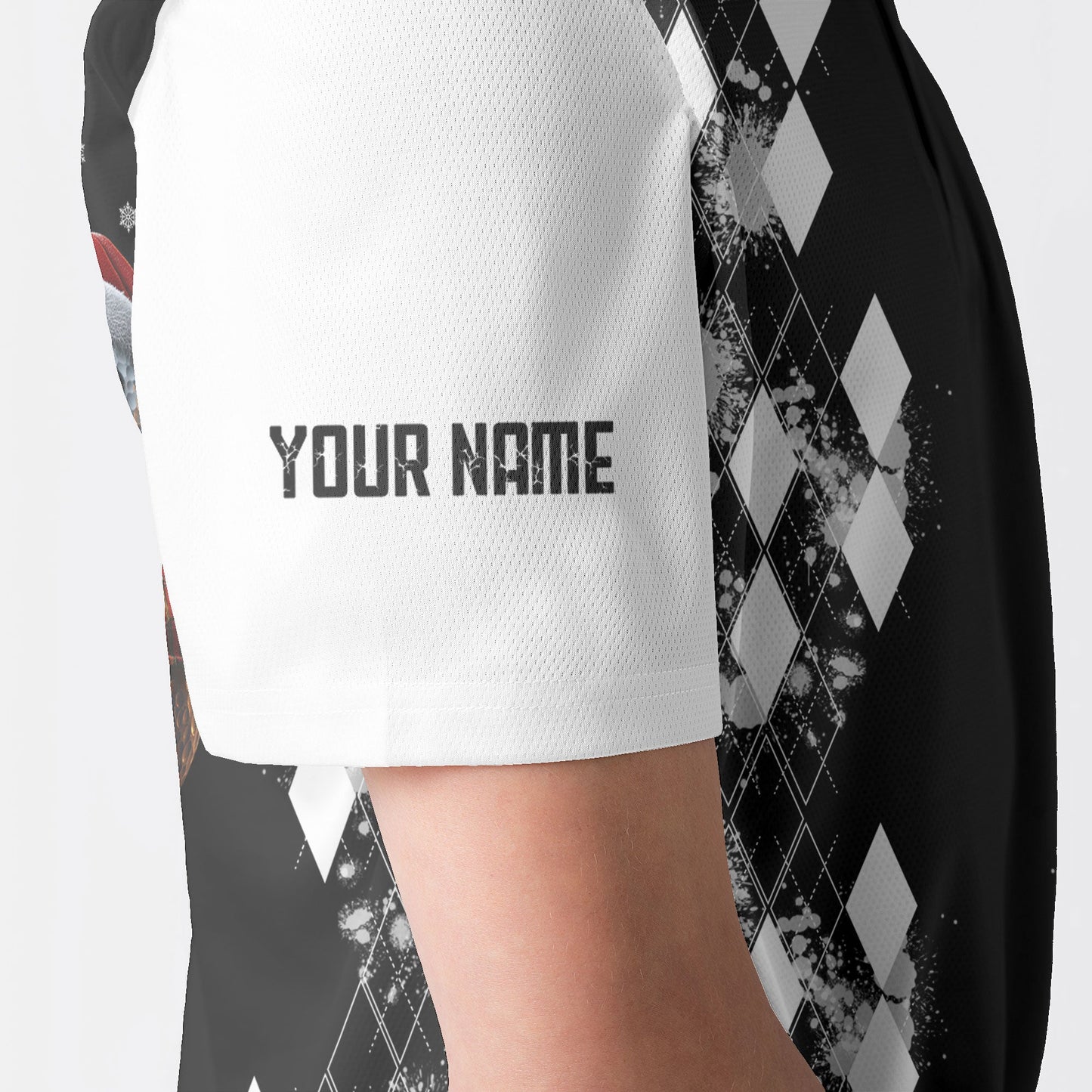 WW | Personalisierte Weihnachts-Schneemann Golfer Männer Polo-Shirt