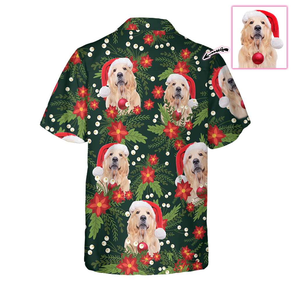 WW | Weihnachts Golden Retriever Custom Hawaiihemd, Lustiges Golden Retriever Shirt, Personalisierte Weihnachtsgeschenk