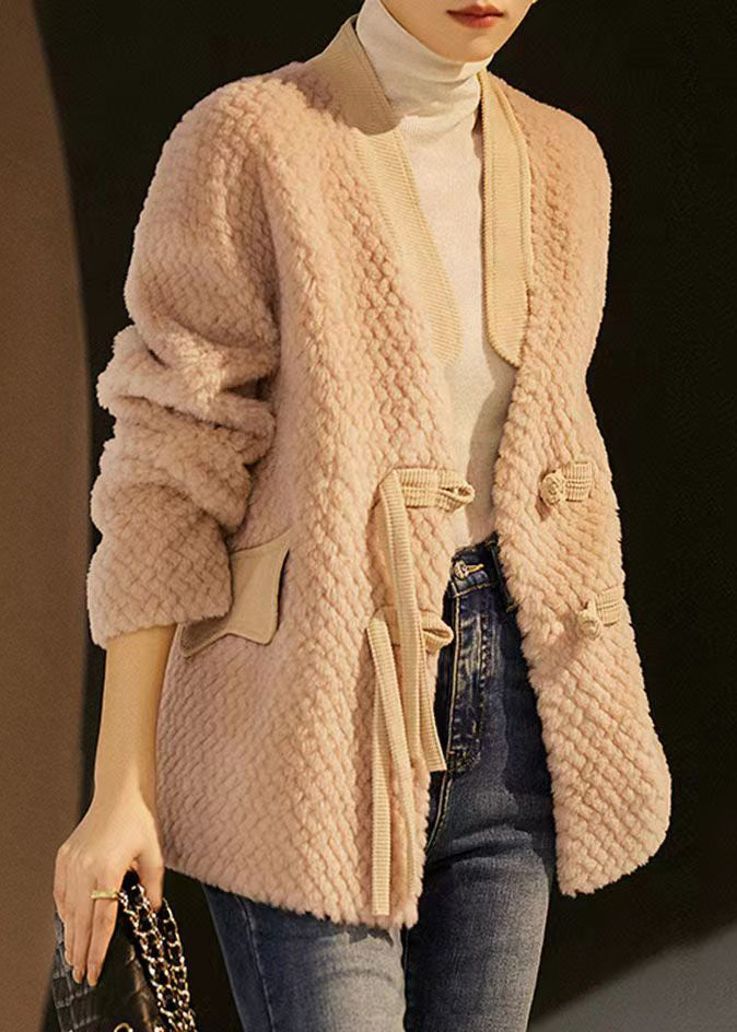 WW | Patchwork Wool Jackets with Tassel Button Winter