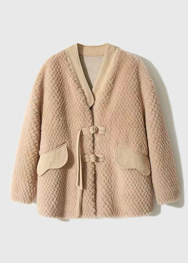 WW | Patchwork Wool Jackets with Tassel Button Winter