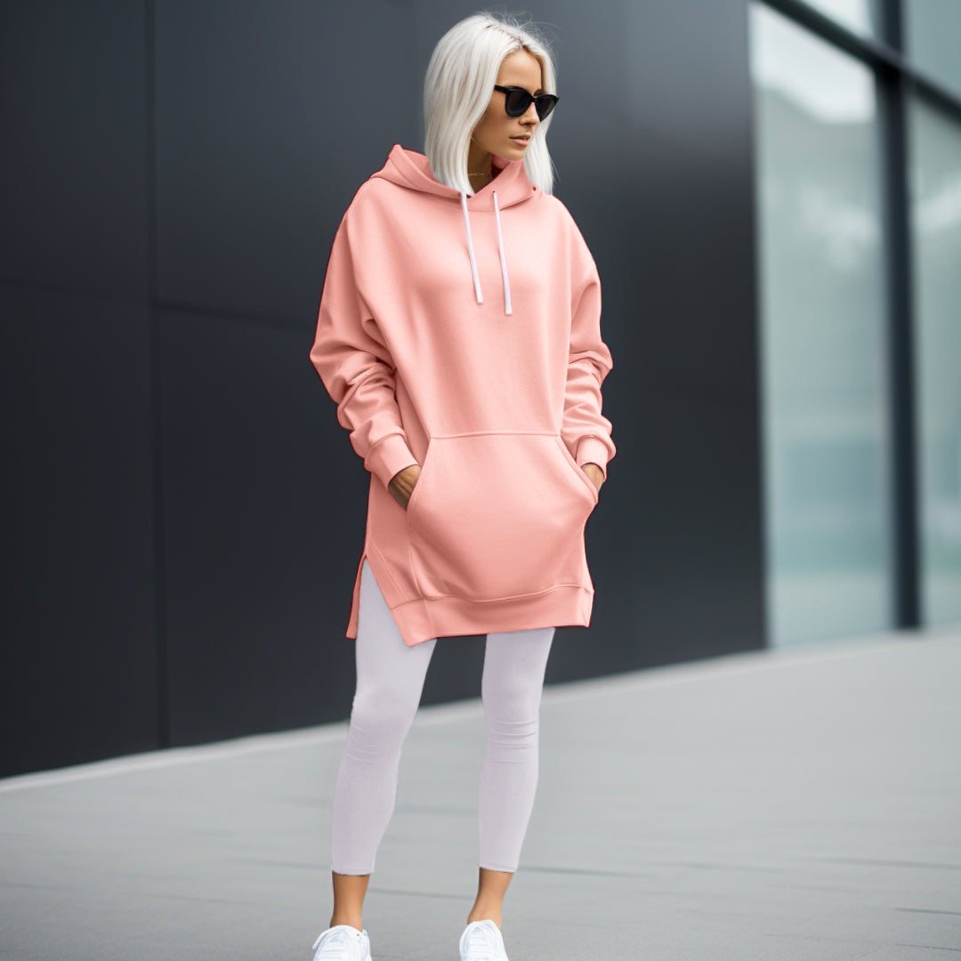 WW | Bequemes Oversize-Kleid mit Kapuze für Damen