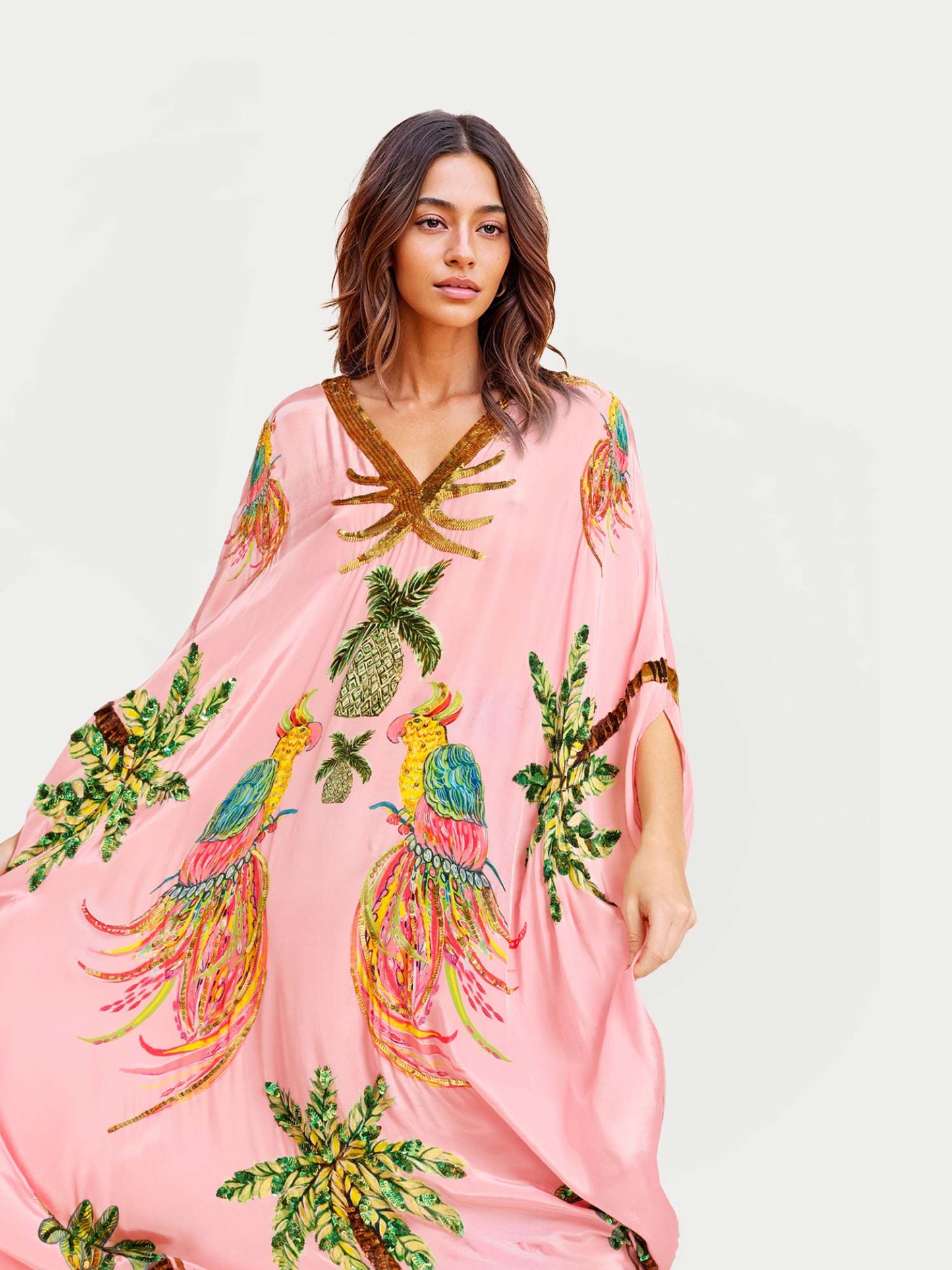 Elvara™ | Dress with Tropical Parrot Print
