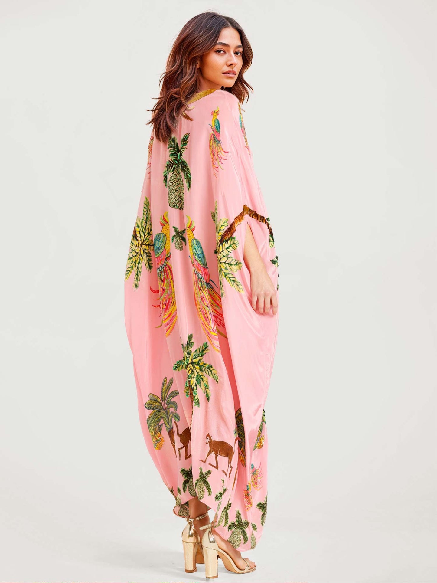 Elvara™ | Dress with Tropical Parrot Print