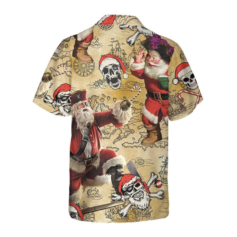 WW | Pirat Weihnachtsmann Hawaiian Shirt, Lustiges Weihnachtsmann Shirt für Männer, Bestes Geschenk für Weihnachten