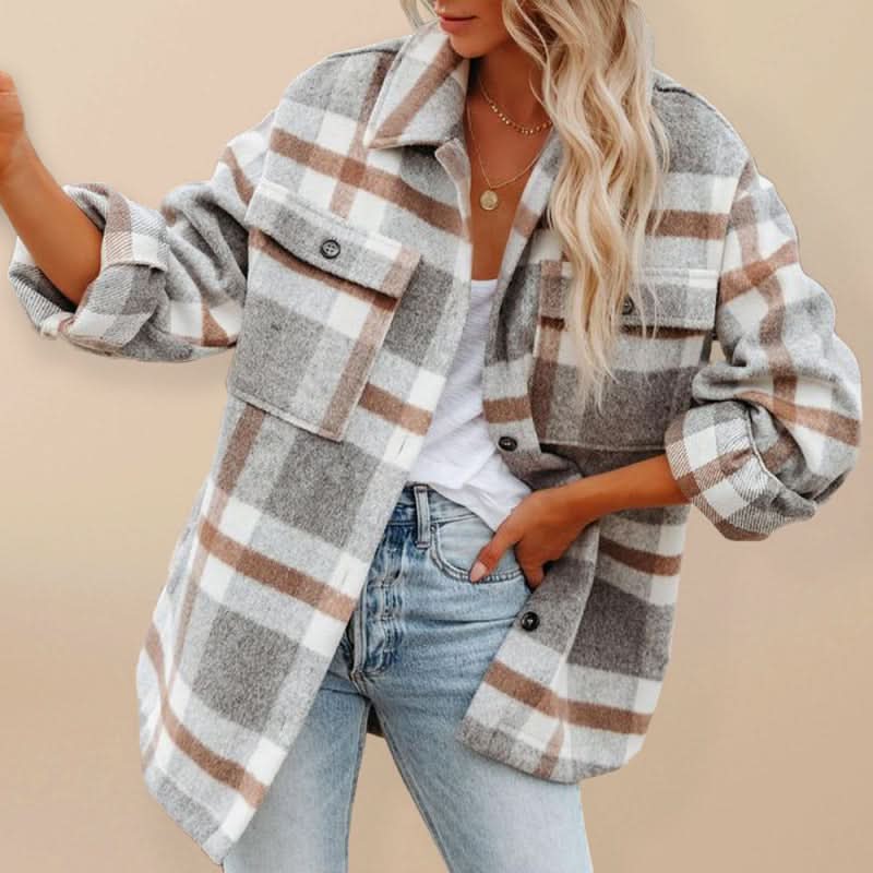 WW | Checked Oversized Jacket: a lightweight autumn classic for women