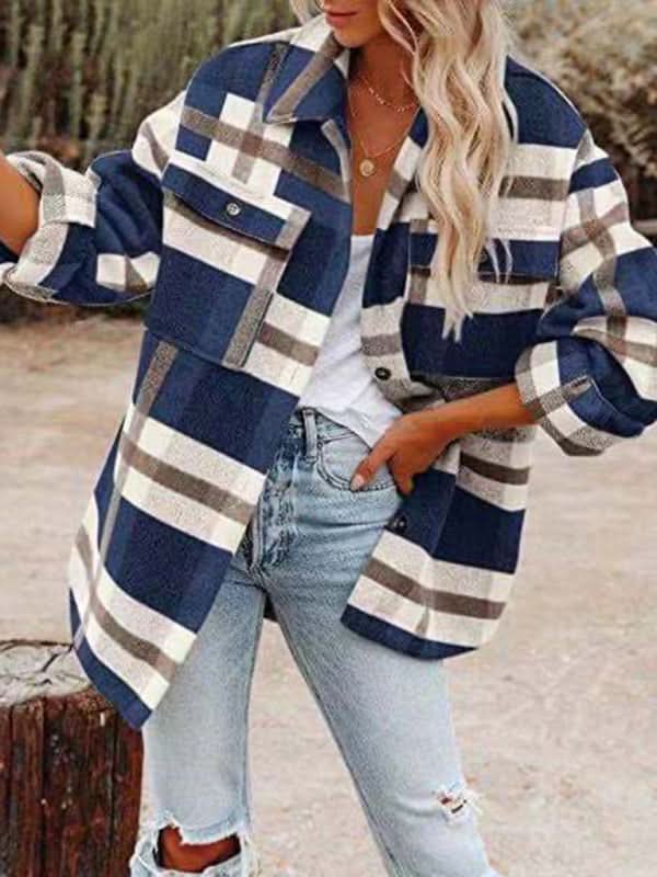 WW | Checked Oversized Jacket: a lightweight autumn classic for women