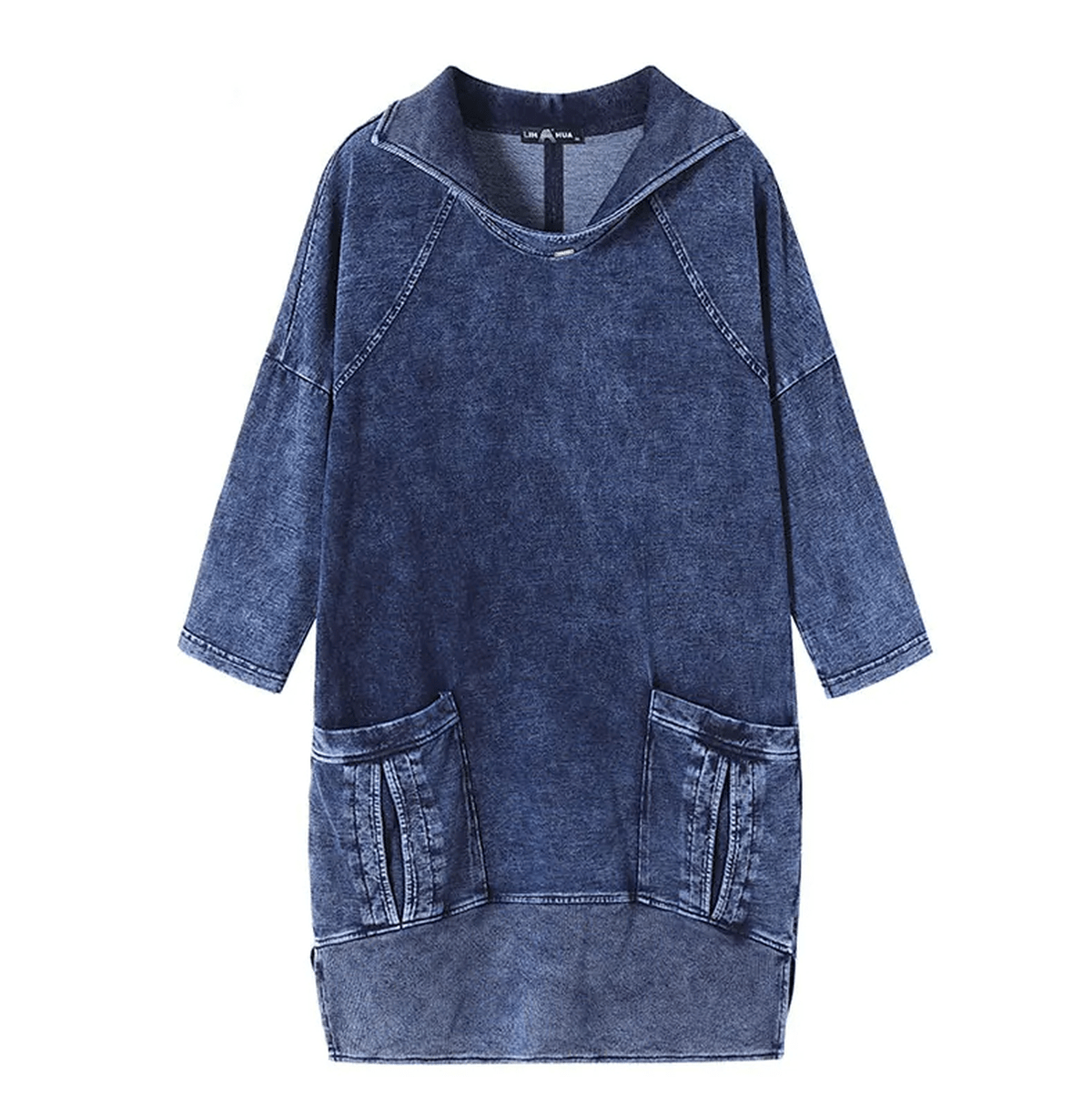 WW | Plus Size Strick Denimjacke Für Kurvenreiche Figuren