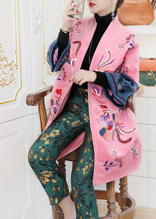 WW | Größe Pink Oriental Velours warme Wintermäntel
