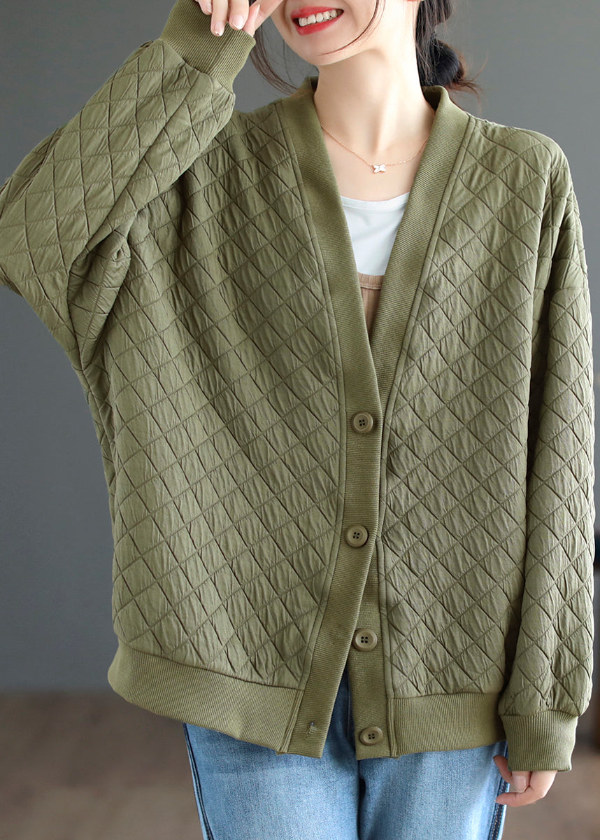 WW | Size Yellow V-Neck Button Cotton Cardigans Coats