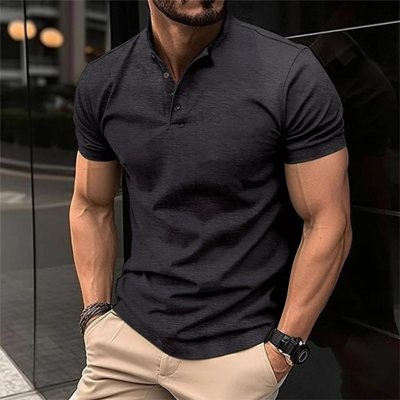 WW | Poloshirt, Kurze Ärmel, Knöpfe, T-Shirt, Herrenbekleidung