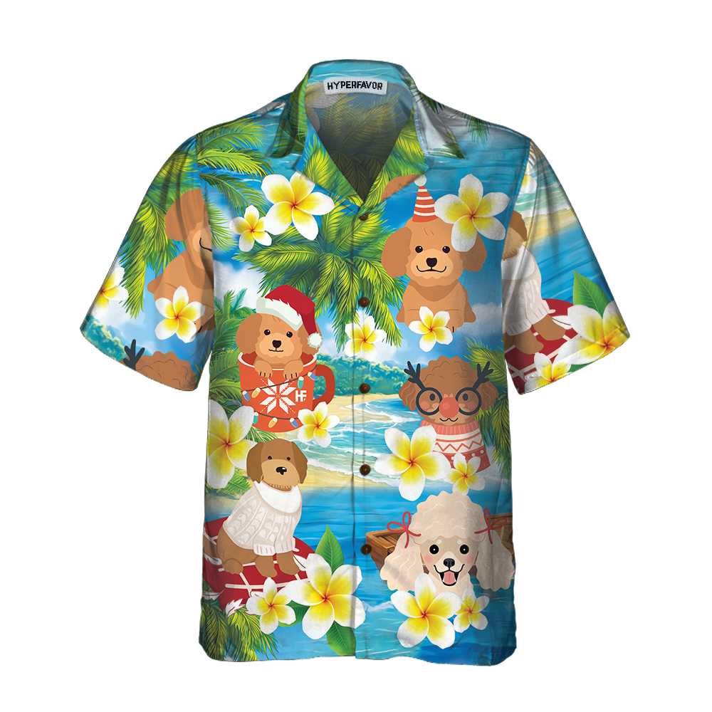 WW | Poodle I Wish You A Merry Christmas Hawaiian Shirt, Christmas Poodle Shirt, Best Christmas Gift Idea