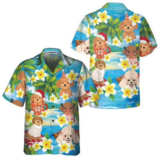 WW | Poodle I Wish You A Merry Christmas Hawaiian Shirt, Christmas Poodle Shirt, Best Christmas Gift Idea