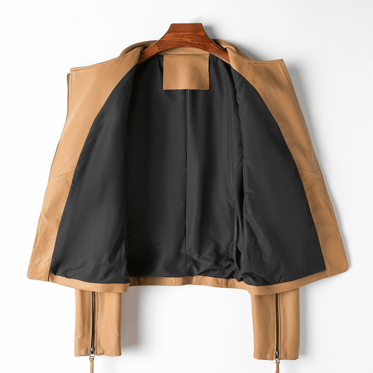 WW | Premium Leder Langarm Enges Jacke