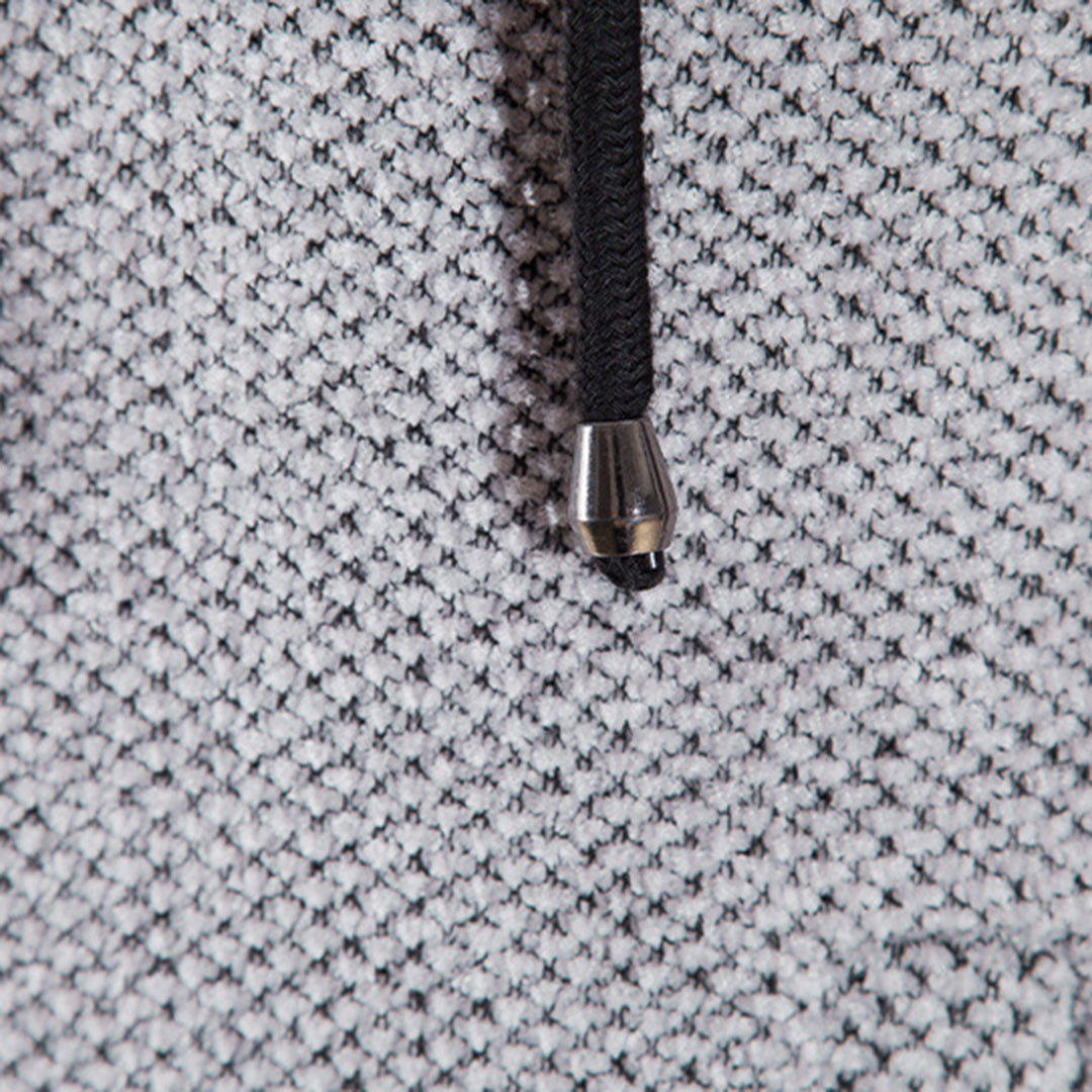 WW | Kapuzenpullover Strickstoff Reißverschluss Weiche Fütterung Verstellbare Kapuze