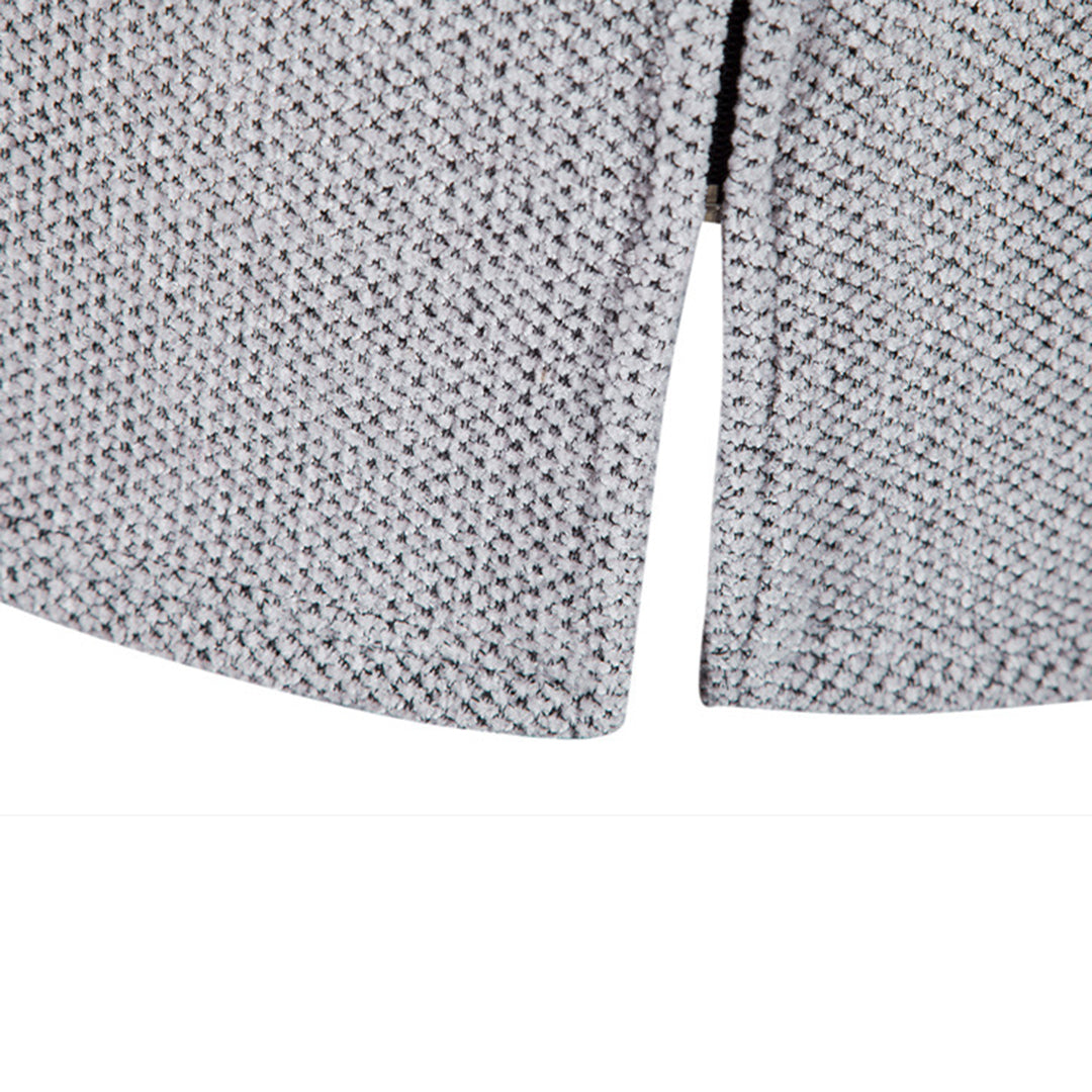 WW | Kapuzenpullover Strickstoff Reißverschluss Weiche Fütterung Verstellbare Kapuze