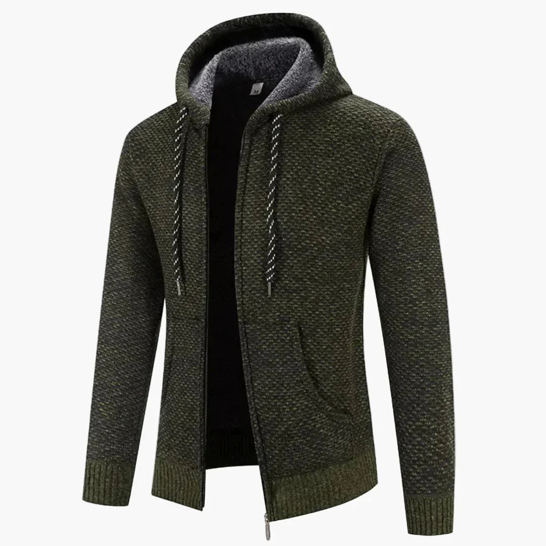 WW | Knitted Hooded Jacket for Autumn and Winter - Comfortable Casual Zip-Up Hoodie