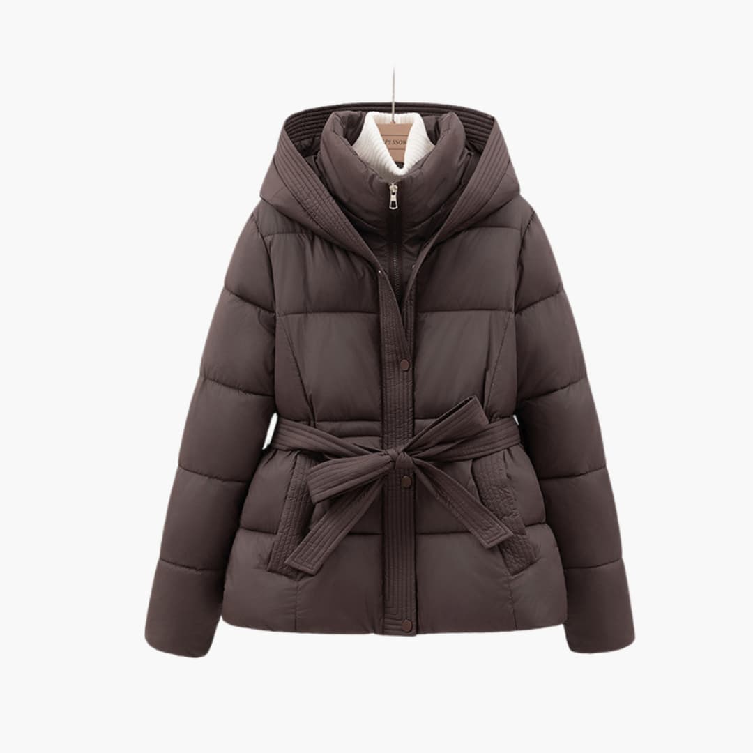 WW | Kapuze Gürtel Daunenjacke Winterjacken und Mäntel für Damen