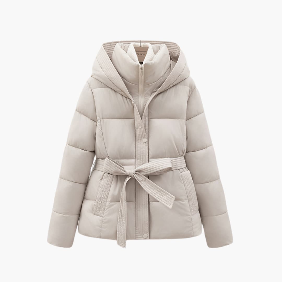 WW | Kapuze Gürtel Daunenjacke Winterjacken und Mäntel für Damen