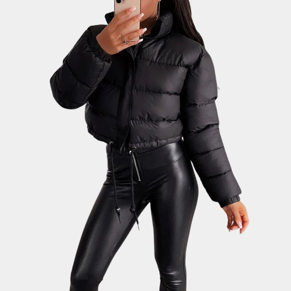WW | Cropped Stehkragen Winterjacke Damen Daunenjacken