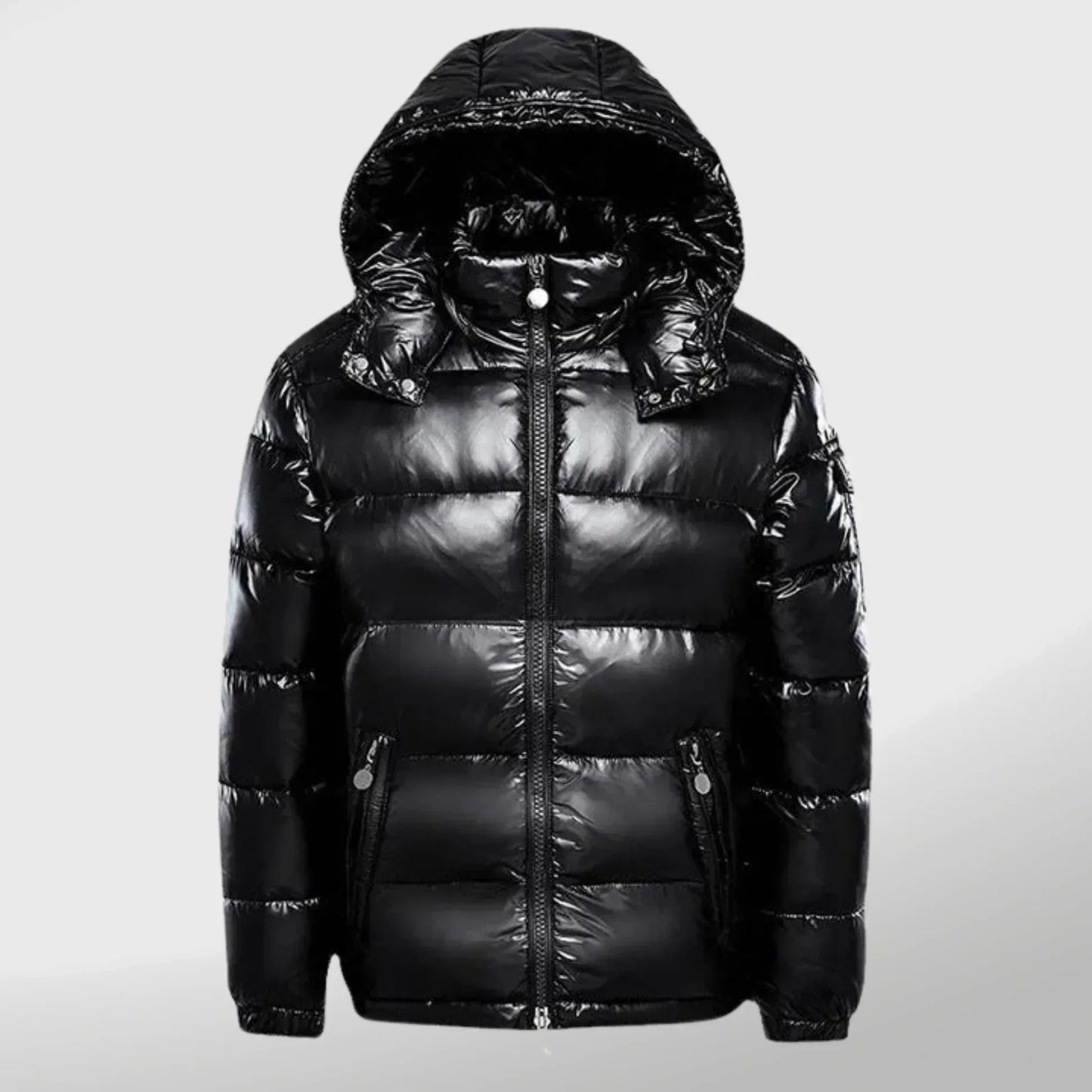 WW | Glänzend mit Kapuze Daunenjacke Winterjacke für Damen