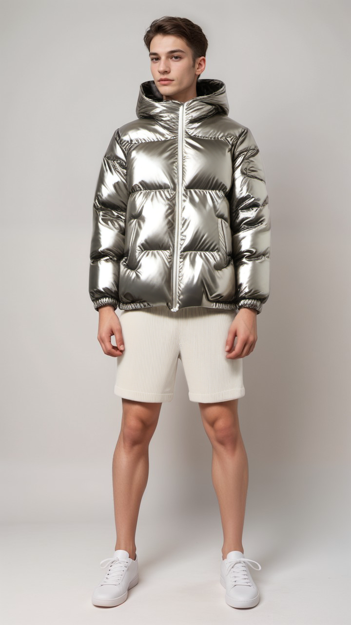 WW | Shiny Hooded Quilted Jacket