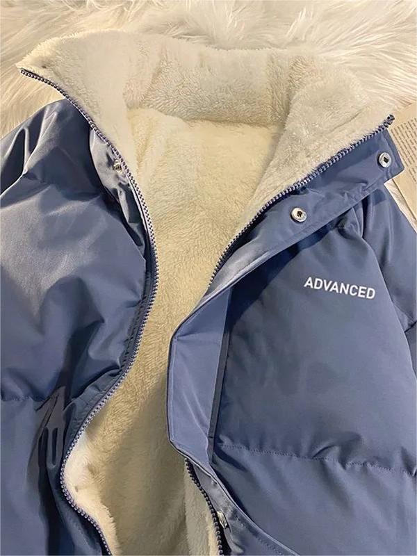 WW | Fleece Gefüttert Übergröße Wattierte Jacke Winterjacke für Damen