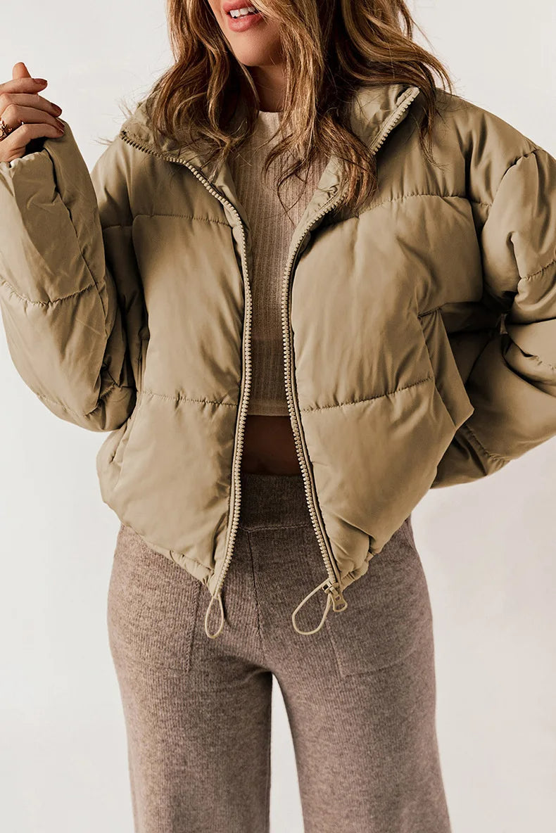 WW | Warm Kurz Wattierte Jacke Winterjacke für Damen