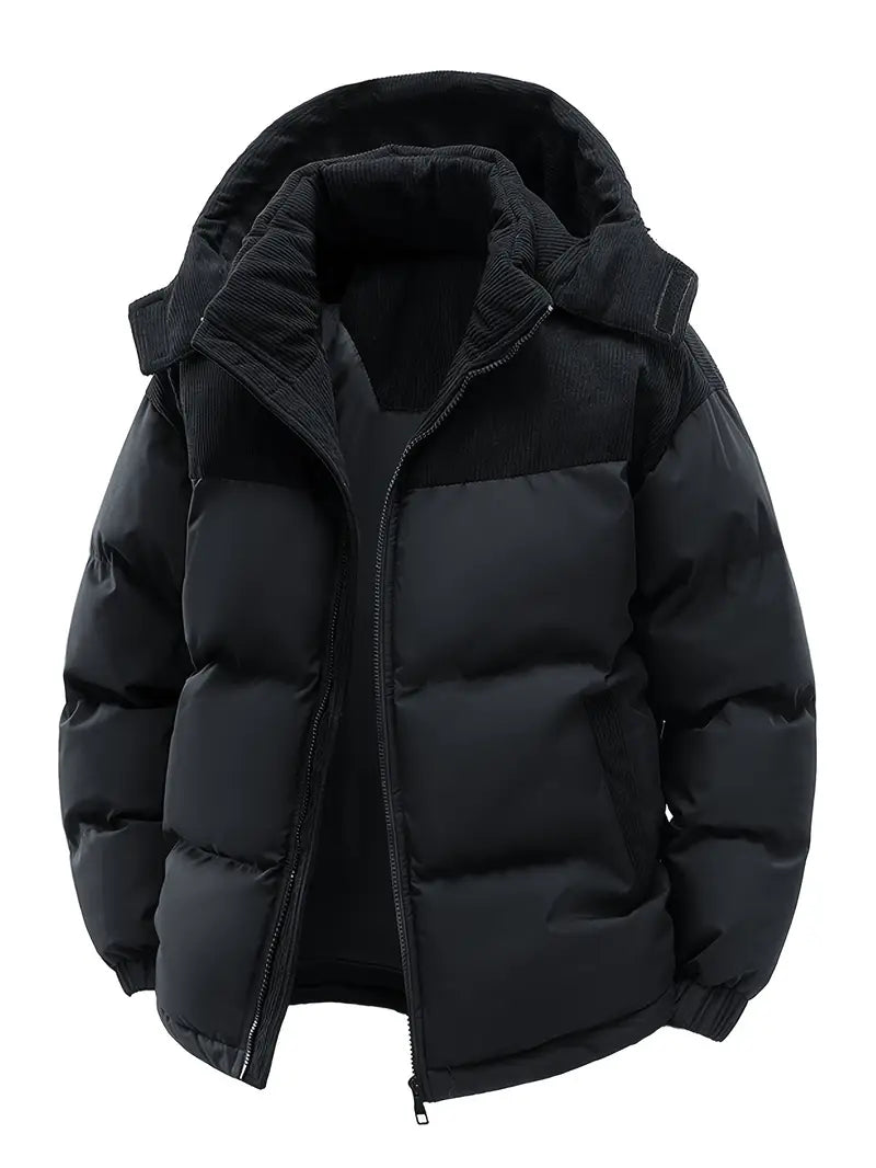 WW | Warm Quilted Winter Jacket with Hood for Men