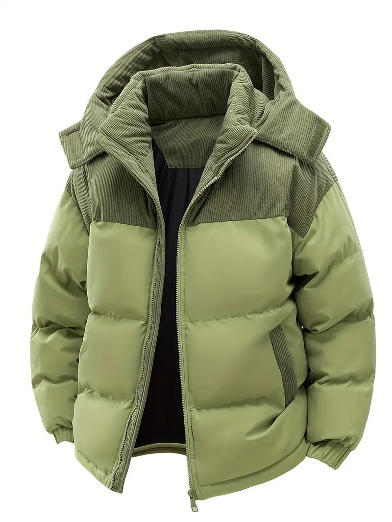 WW | Warm Quilted Winter Jacket with Hood for Men