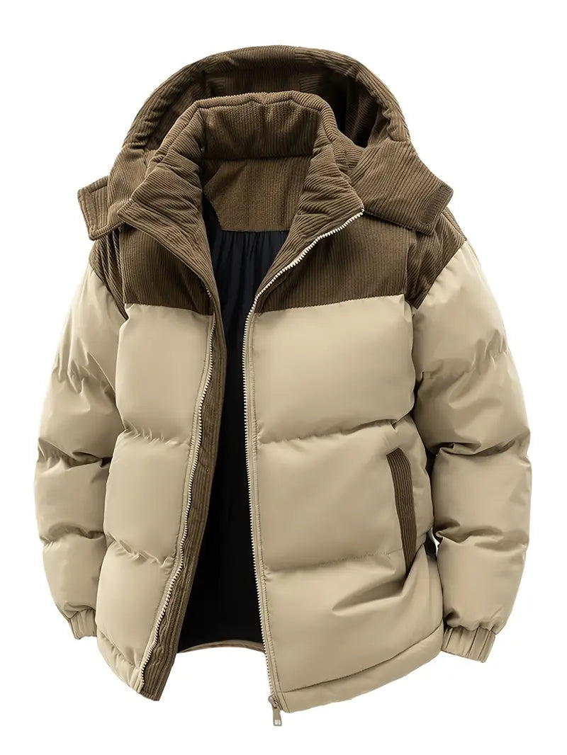 WW | Warm Quilted Winter Jacket with Hood for Men