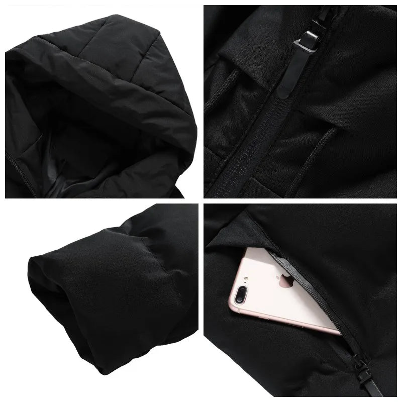 WW | Warme Wasserabweisende Winterjacke mit Kapuze für Herren