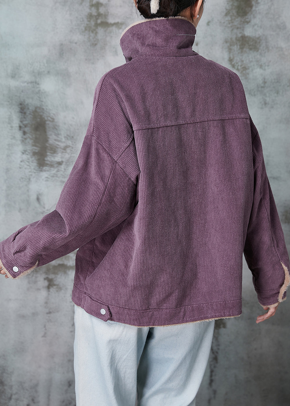 WW | Thick Warm Fleece Coats Peter Pan Collar Pockets Winter