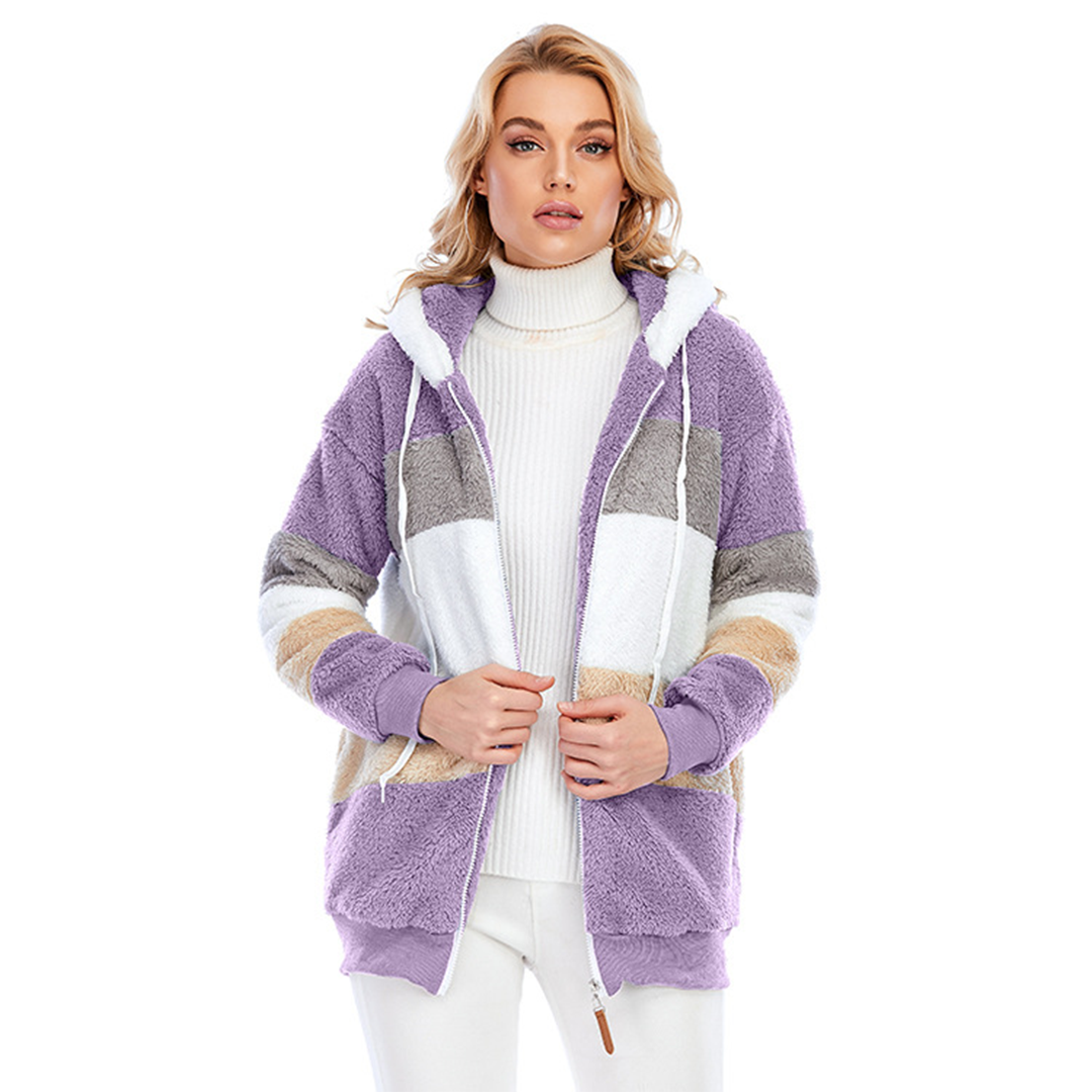 WW | Winterlich Warm Gefütterte Fleecejacke mit Kapuze