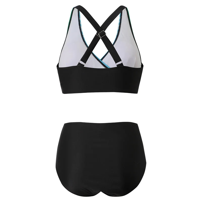 WW | Push up Halter Bikini Satz Mit Hoher Taille Für Damen