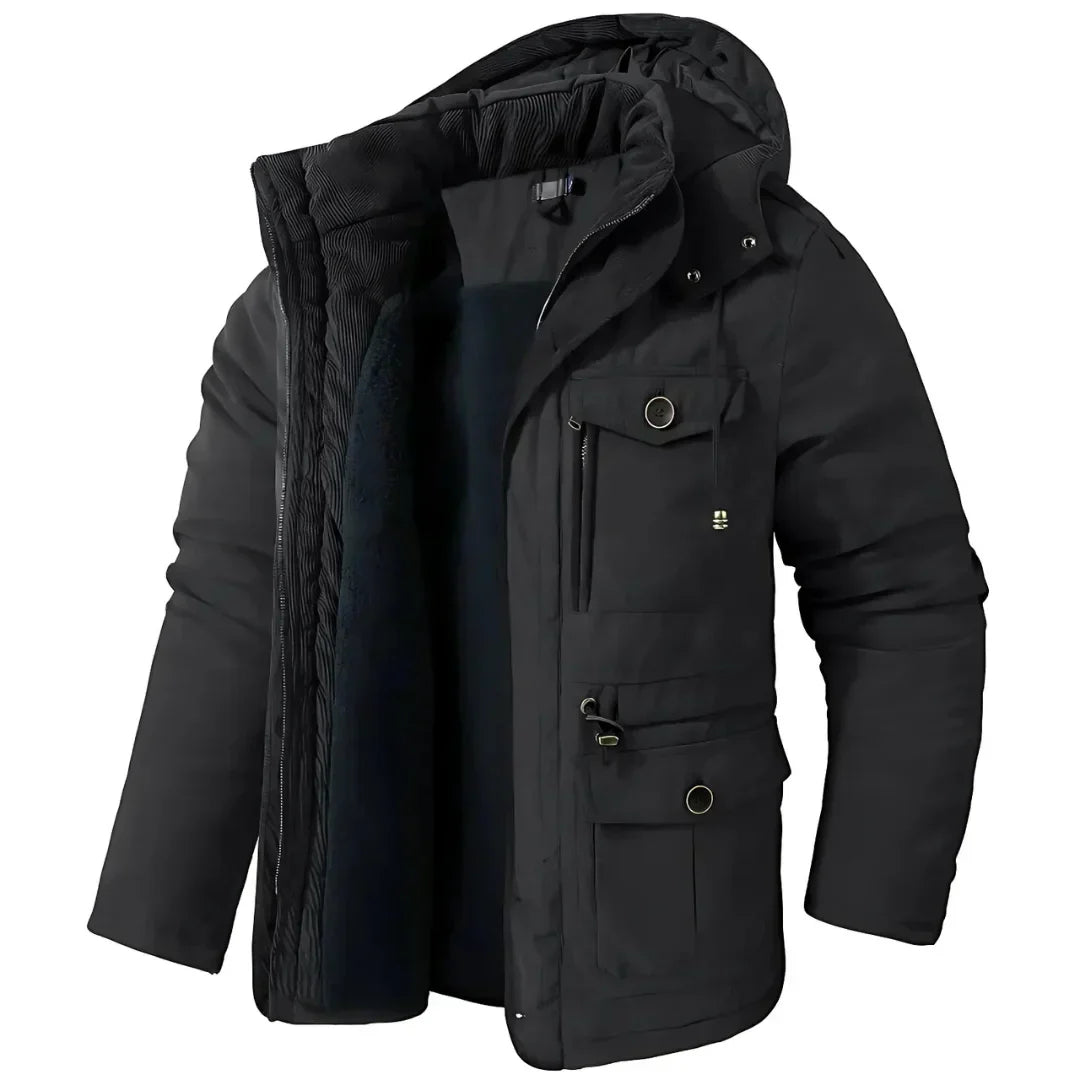 WW | Herren Wintermantel Wind & Wasserdicht Outdoor Mantel