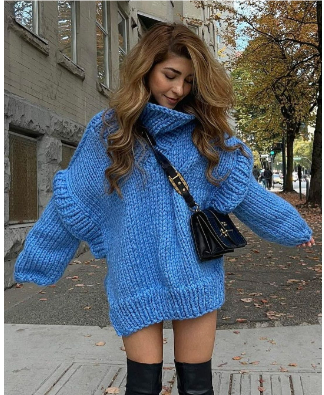 WW | Übergroßer, weicher Strickpullover für Damen