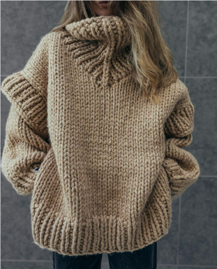 WW | Übergroßer, weicher Strickpullover für Damen