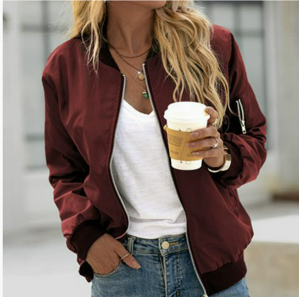 WW | Bomberjacke - Reißverschluss vorne - Lässiger Street Style Layer