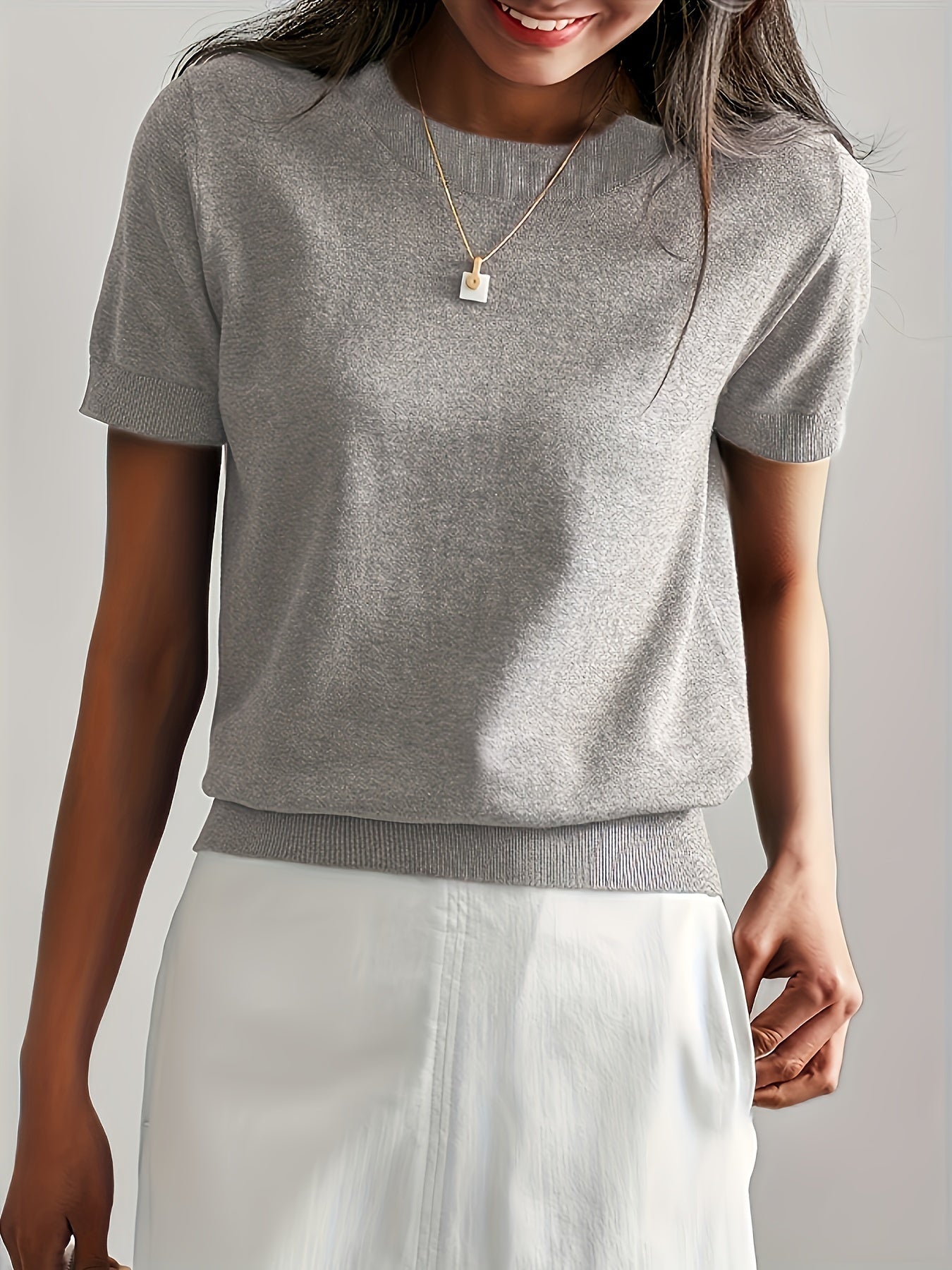 WW | Stilvolles Strick T-shirt Für Damen