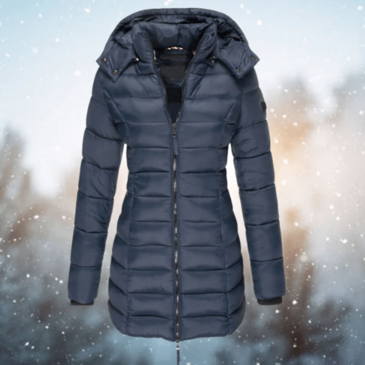 WW | Gesteppter Langer Slim Fit Puffer Mantel