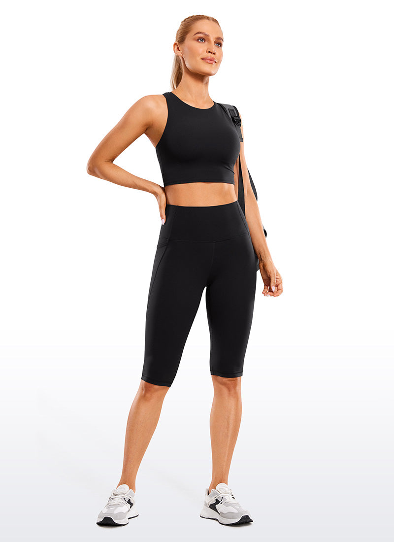 WW | Knie Länge Taschen Capri Leggings 13''