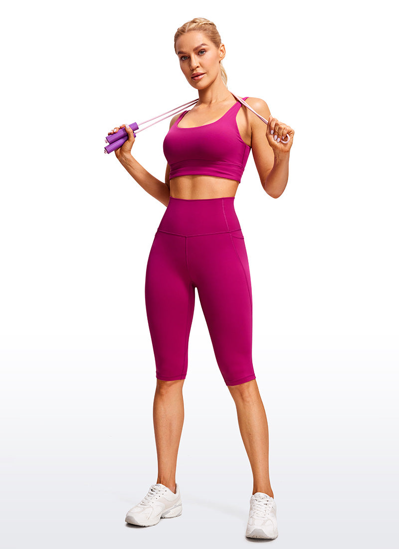 WW | Knie Länge Taschen Capri Leggings 13''