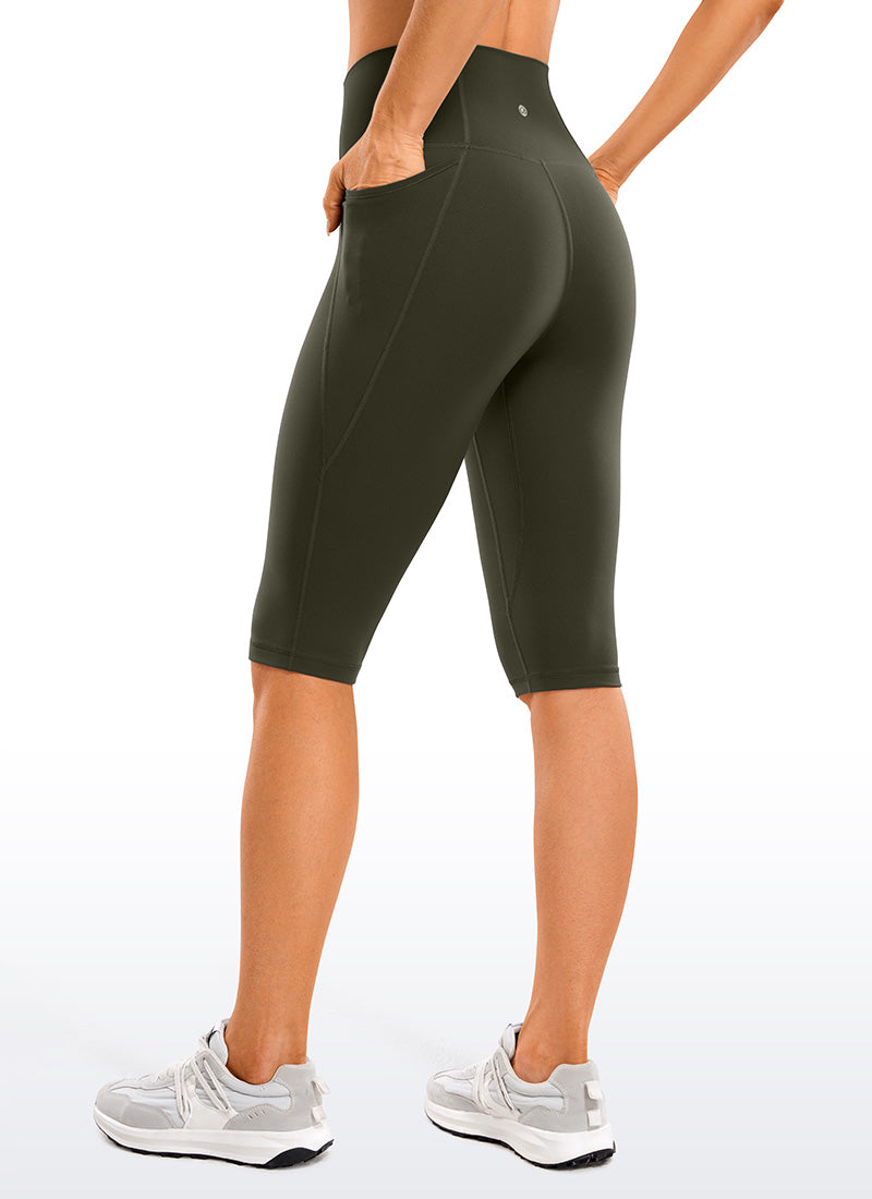 WW | Knie Länge Taschen Capri Leggings 13''